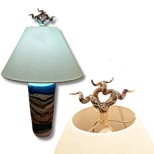 GBG-011 Lamp Coastal Blue/White $1300 at Hunter Wolff Gallery